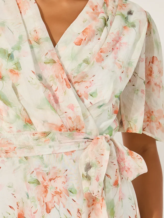 Styli Floral Print Midi Dress