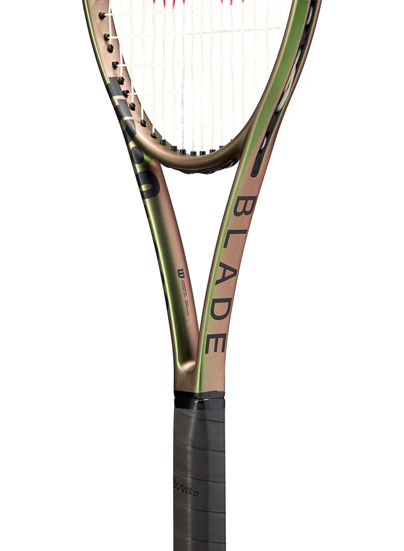 Wilson  Blade 98 (18X20) V8 Tennis Racket, 18x20, Adults, Intermediate/ Advanced - Green/ Bronze/ Black  | Best Price UAE