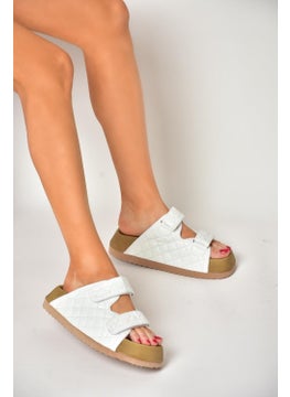Fox Shoes S811546209 White Thick Soled Women's Slippers  - Image 3