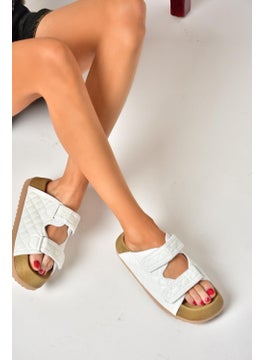 Fox Shoes S811546209 White Thick Soled Women's Slippers  - Image 2