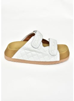 Fox Shoes S811546209 White Thick Soled Women's Slippers  - Image 5