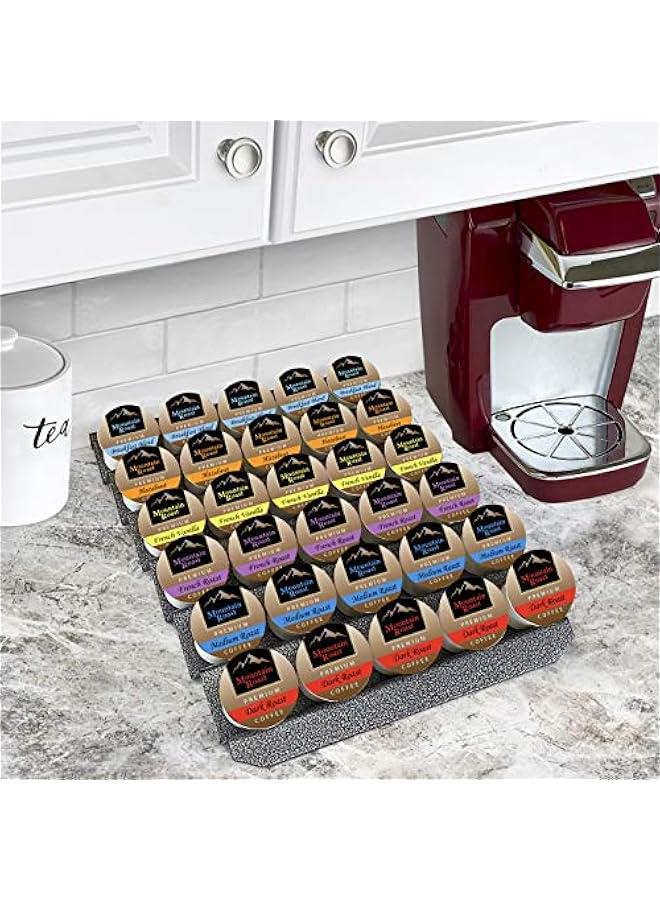 Arabest ® Coffee Pod Tray 6-Tier Heavy Gauge Steel Drawer Organizer for Kitchen Cabinets and Coffee Bars, compatible with Keurig K-Cup pods - Lifetime Limited Warranty - Silver Metallic  - Image 2