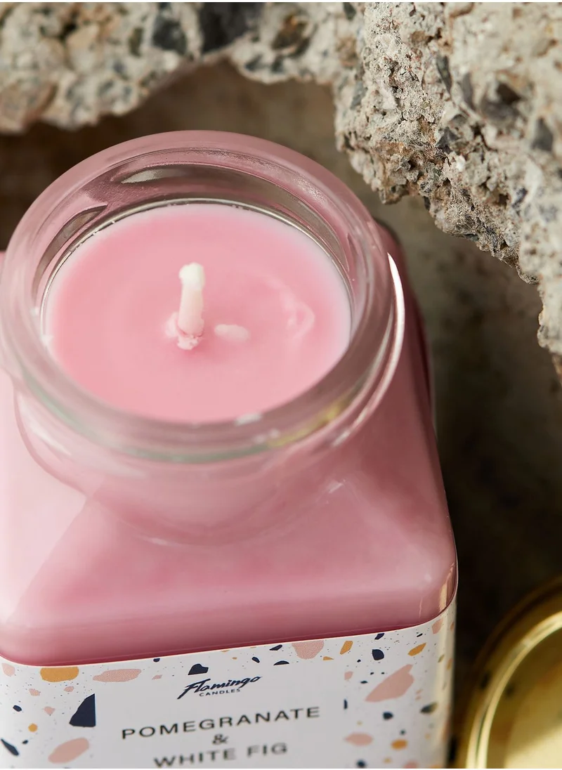 Flamingo Candles Pomegranate & White Fig Candle 8oz