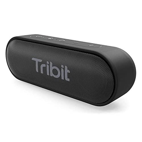 Tribit ترابيت النسخة المحدثة XSound Go سماعات بلوتوث لاسلكية 5.3 بصوت ستيريو عالٍ وباس غني 16W، 24 ساعة وقت تشغيل، مدى بلوتوث 150 قدم، مقاومة للماء IPX7 خفيفة الوزن للاستخدام الخارجي، ميكروفون مدمج (أسود) - Image 1
