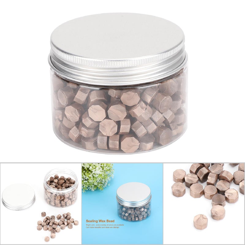 200Pcs Sealing Wax Octagon Seal Pearlescent Suit Bottle Packing for Envelopes Documents Wedding InvitationChampagne Gold - Image 2