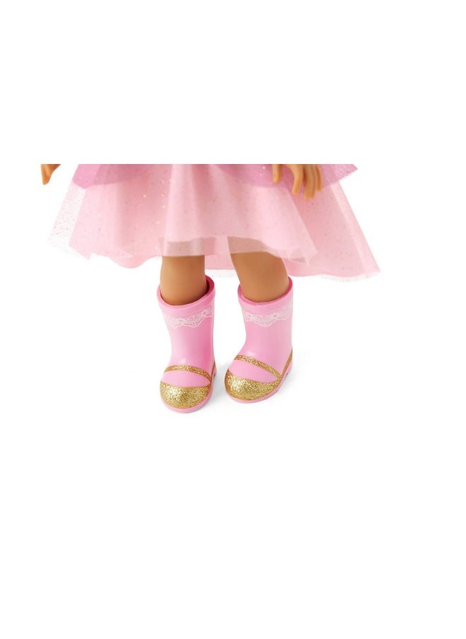American Girl - Welliewishers Ashlyn 14.5Inch Doll With Brown Eyes, Freckled Cheeks, Long Brown Hair, Petalpink Leotard, Detachable Pink Glitter Skirt, Ages 4+ - Image 1