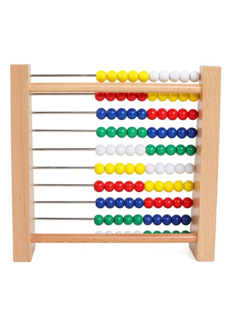 Wooden Abacus Abacus for Kids Math Preschool Number Learning Classic Wooden Toy Developmental Toy Wooden Beads 8 Extension Activities Great Gift Toddler Girls and Boys  - Image 1
