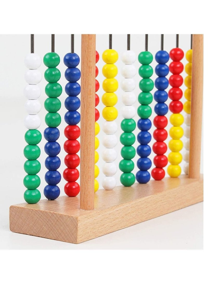Wooden Abacus Abacus for Kids Math Preschool Number Learning Classic Wooden Toy Developmental Toy Wooden Beads 8 Extension Activities Great Gift Toddler Girls and Boys  - Image 2