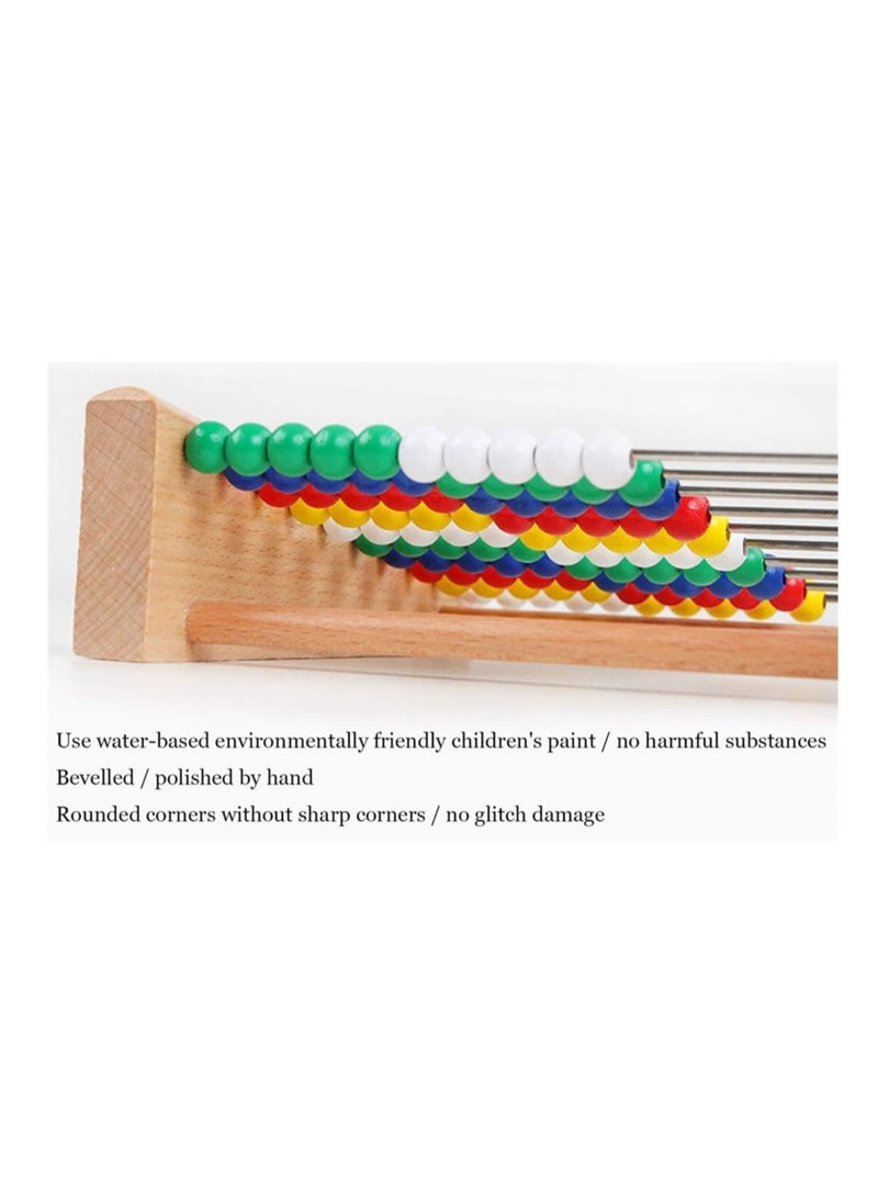 Wooden Abacus Abacus for Kids Math Preschool Number Learning Classic Wooden Toy Developmental Toy Wooden Beads 8 Extension Activities Great Gift Toddler Girls and Boys  - Image 5