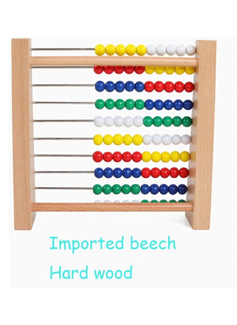 Wooden Abacus Abacus for Kids Math Preschool Number Learning Classic Wooden Toy Developmental Toy Wooden Beads 8 Extension Activities Great Gift Toddler Girls and Boys  - Image 4