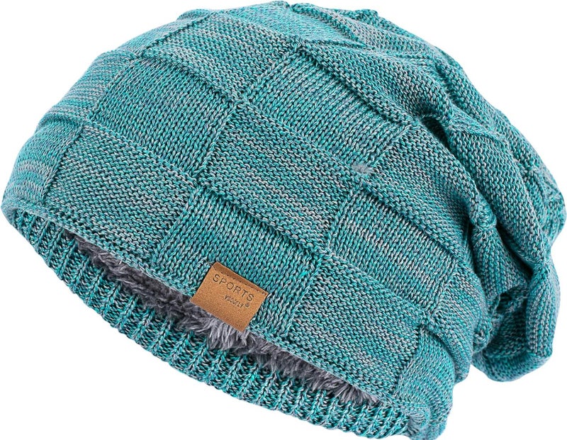 Slouchy Beanie for Men Winter Hats for Guys Cool Beanies Mens Lined Knit Warm Thick Skully Stocking Binie Hat