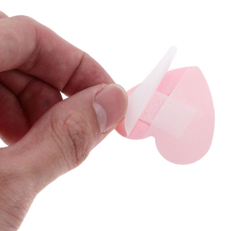 30 Heart Shaped Wound Bandages Red Flexible First Aid Patches For Sensitive Skin - Image 5