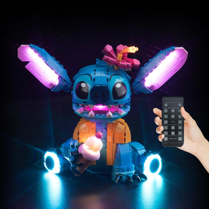 Hilighting Upgraded Led Light Kit Compatible with Lego 43249 Stitch Toy Building Set Remote Control Version Compatible with Lego 43249 Model Not Included - Image 3
