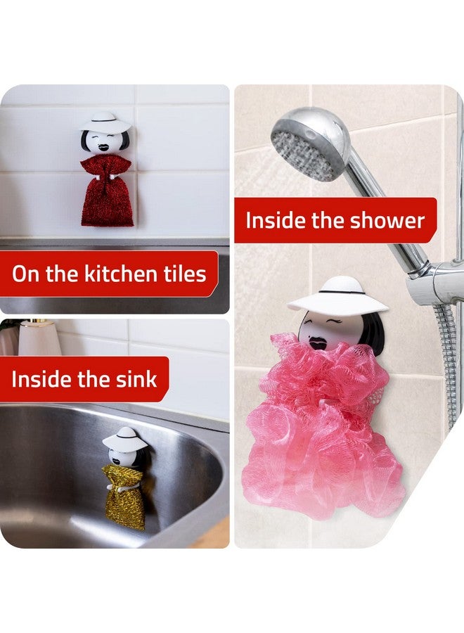 PELEG DESIGN Mrs. Sponge Kitchen Sponge Holder - Plastic Dish Sponge Holder For Kitchen Sink, Dries All Types Of Sponges - Kitchen Sink Organizer, Decor, And Unique Gift Idea - Sponge Included - Image 3