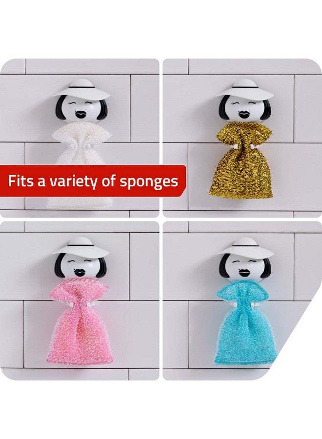 PELEG DESIGN Mrs. Sponge Kitchen Sponge Holder - Plastic Dish Sponge Holder For Kitchen Sink, Dries All Types Of Sponges - Kitchen Sink Organizer, Decor, And Unique Gift Idea - Sponge Included - Image 5