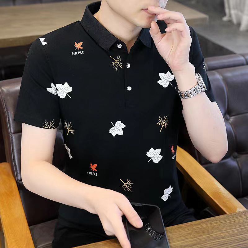 Men's Short Sleeve Polo Shirt Casual Summer Top - Image 2