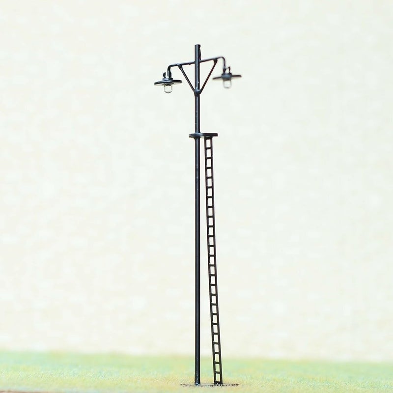 4X HO Scale LED Yard Light Model Train Accessories Railroad Street Station Lamp Post With Resistors For 12V 16V DC Layout(A) - Image 2