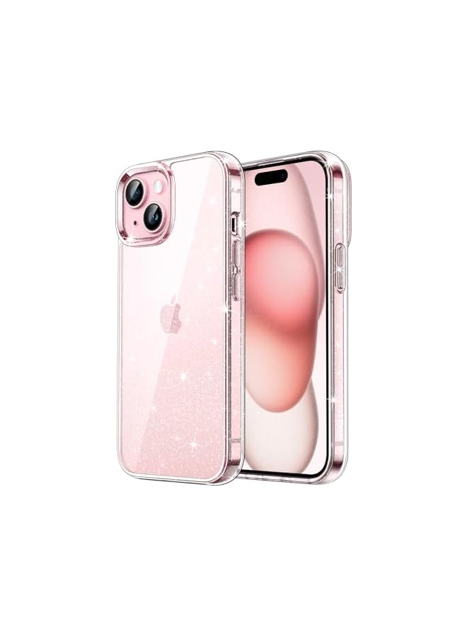 JETech Glitter Case for iPhone 15 6.1-Inch, Bling Sparkle Shockproof Phone Bumper Cover, Cute Sparkly for Women and Girls (Clear) - Image 1