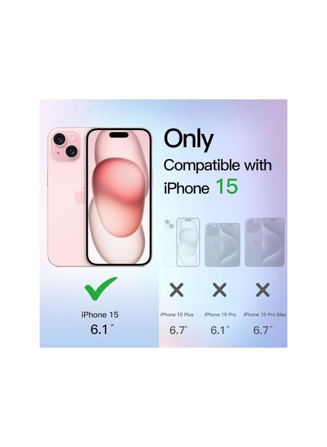 JETech Glitter Case for iPhone 15 6.1-Inch, Bling Sparkle Shockproof Phone Bumper Cover, Cute Sparkly for Women and Girls (Clear) - Image 2