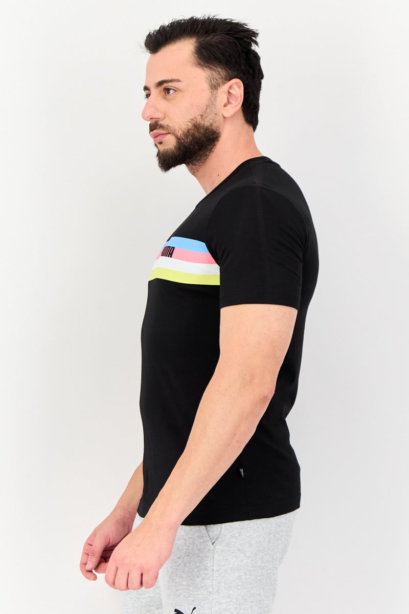 PUMA تي شيرت رياضي للرجال بأكمام قصيرة مناسب في الهواء الطلق، أسود - Image 2