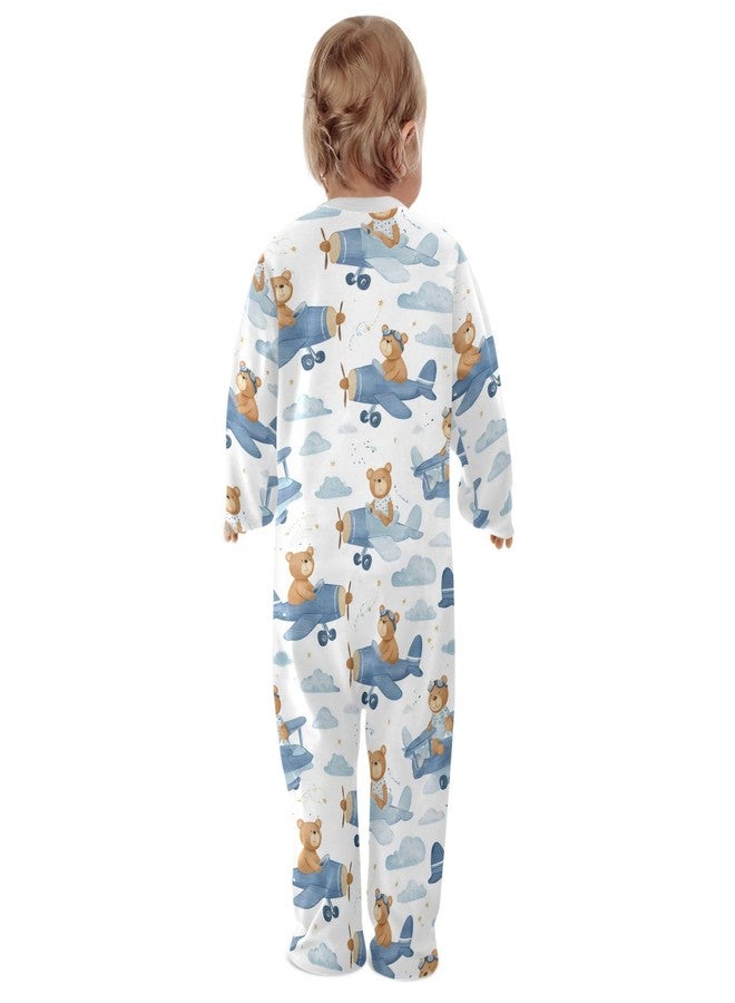 Dussdil Bear Cloud Stars Airplane Baby One-Piece Footies Newborn Rompers Pajamas Cotton Footed Pjs for Sleep Play Boys Girls 6M - Image 5