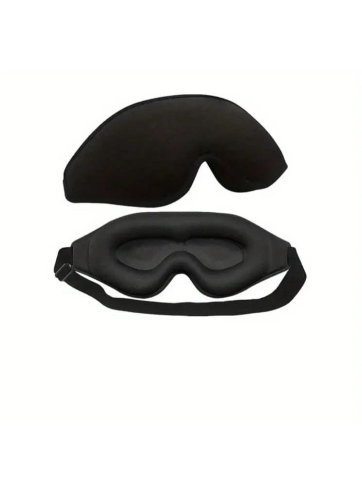 BOLREUS 3D Contoured Sleep Eye Mask with Adjustable Strap – 100% Blackout Soft Memory Foam Eye Mask for Men & Women, Comfortable Light Blocking Sleep Mask for Travel, Night Shift, Yoga, Meditation & Naps – Black - Image 5