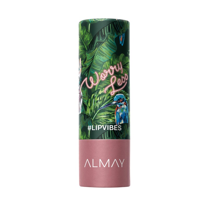 Almay Lip Vibes Lipstick with Vitamin E Oil & Shea Butter, Matte Finish, Hypoallergenic, Worry Less, 0.14 Oz - Image 1