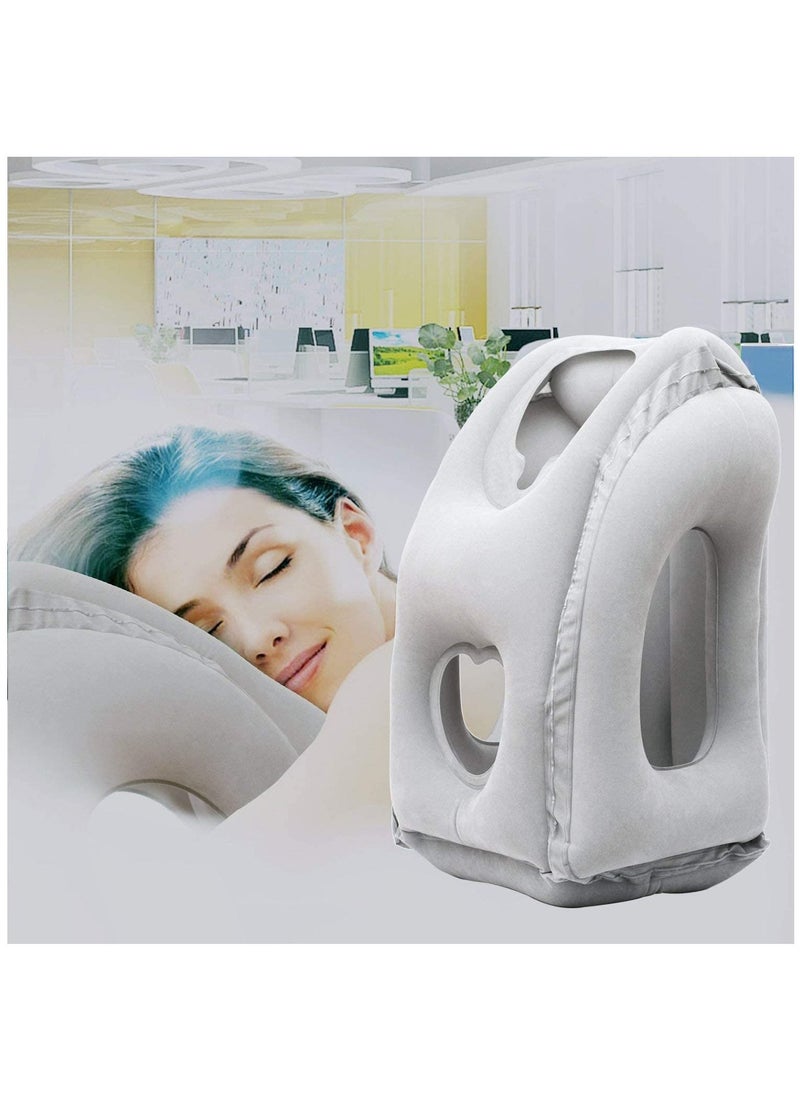 WALALLA - Portable Inflatable Travel Neck Support Pad, Head Pillow for Sleeping on Office Train Car - Image 1