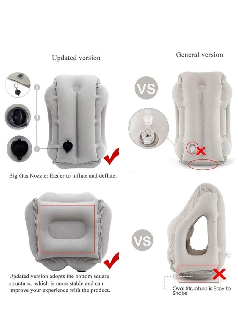 WALALLA - Portable Inflatable Travel Neck Support Pad, Head Pillow for Sleeping on Office Train Car - Image 1