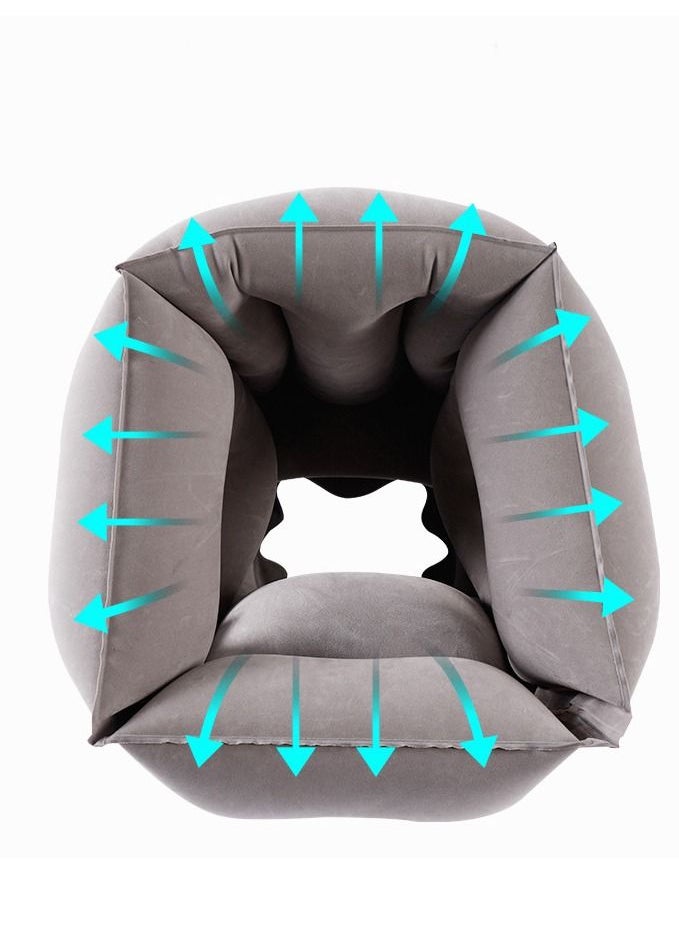 WALALLA - Portable Inflatable Travel Neck Support Pad, Head Pillow for Sleeping on Office Train Car - Image 1