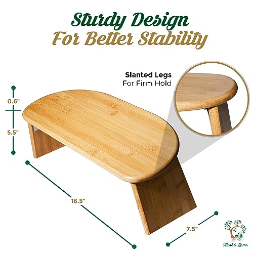 MONK & LLAMA Foldable Ergonomic Bamboo Meditation Bench Black Kneeling Stool - Perfect Seiza Bench Meditation Stool Chair for Prayer & Travel - Deeper & Enjoyable Sessions - Image 5