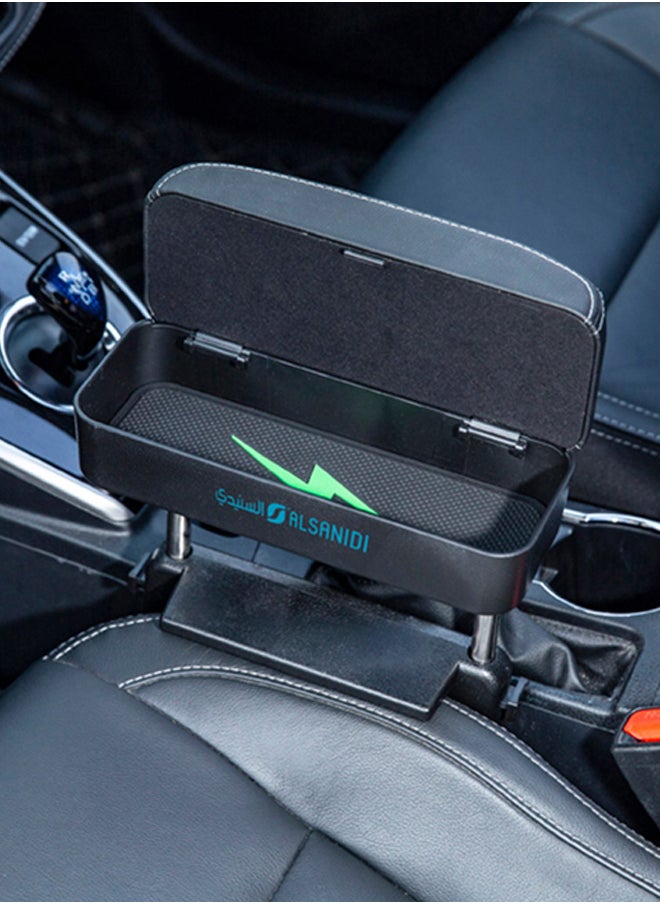 AL SANIDI Car Armrest organizer and holder Side Car Seat Organize Black 9x24 Cm  - Image 5