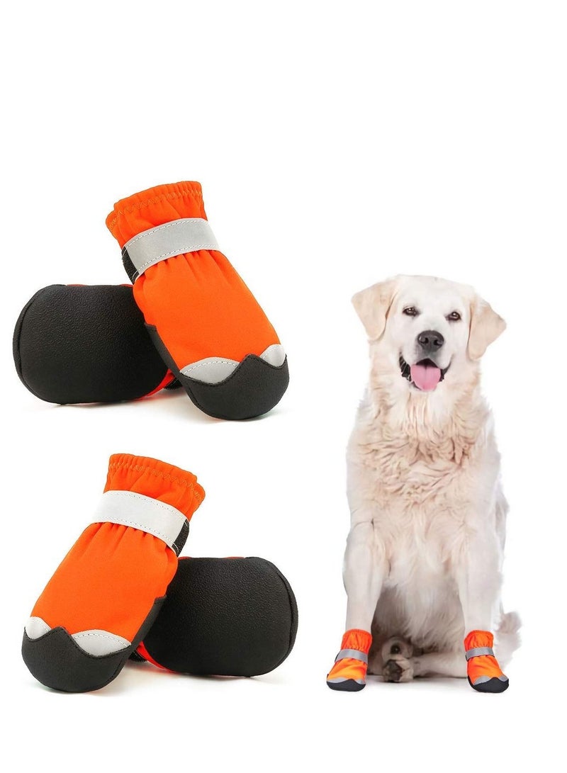 KASTWAVE Waterproof Dog Shoes for Large Medium Dogs Dog Booties Paw Protection with Adjustable Straps Rugged Anti-Slip Sole - Image 1