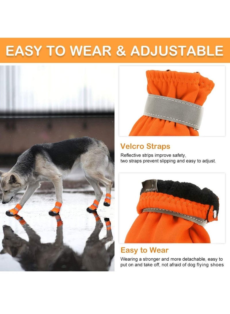 KASTWAVE Waterproof Dog Shoes for Large Medium Dogs Dog Booties Paw Protection with Adjustable Straps Rugged Anti-Slip Sole - Image 2
