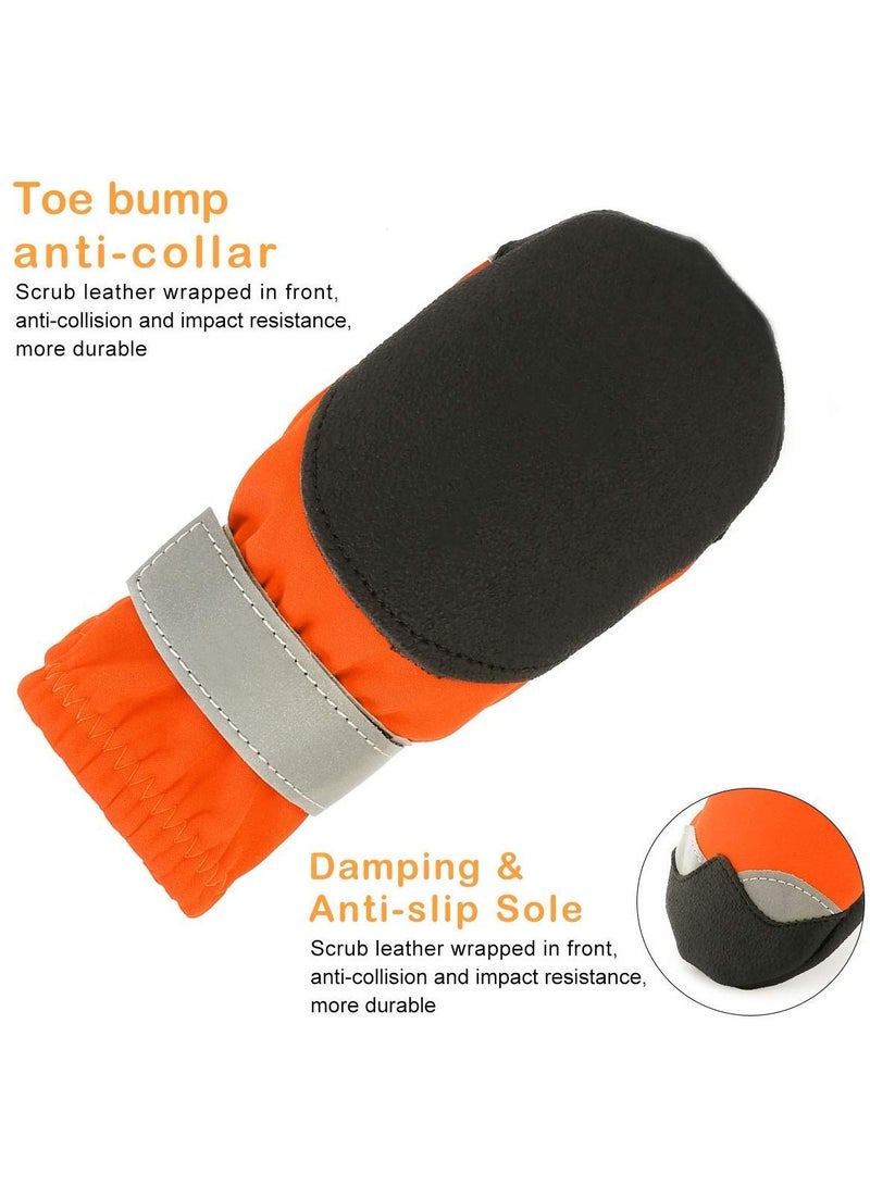 KASTWAVE Waterproof Dog Shoes for Large Medium Dogs Dog Booties Paw Protection with Adjustable Straps Rugged Anti-Slip Sole - Image 5