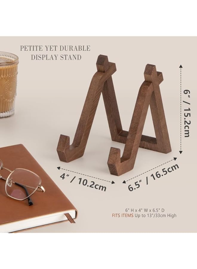 The Bros Wood Plate Stand & Easel, Decorative Display for Picture Frames, Dishes, Photos, and Platters - Image 4