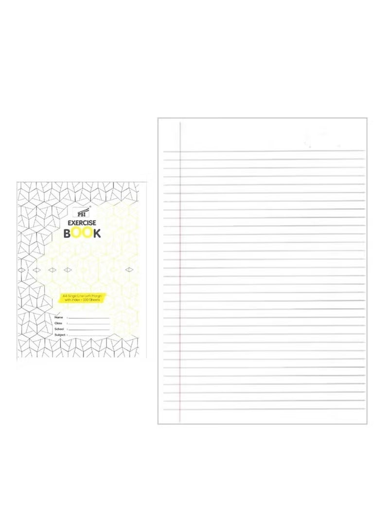 Psi 4-Piece A4 Size Single Line Notebook 100 Sheets  - Image 3