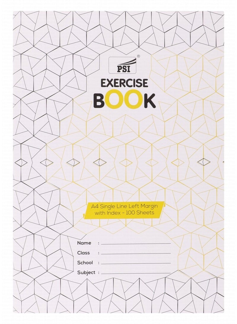 Psi 4-Piece A4 Size Single Line Notebook 100 Sheets  - Image 2