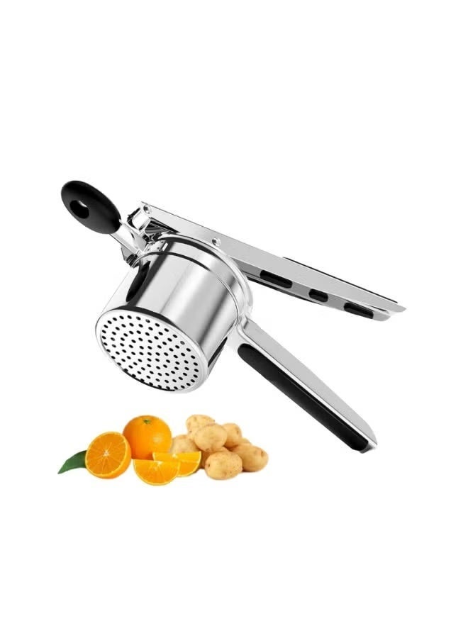 ELTRAZONE Premium Stainless Steel Potato Ricer with 3 Interchangeable Discs, Heavy-Duty Kitchen Press, Manual Potato Masher & Vegetable Press, Ergonomic Handle, Durable Stainless Steel Food Mill for Smooth Mashed Potatoes, Gnocchi, Baby Food & Kitchen Cooking Use - Image 1