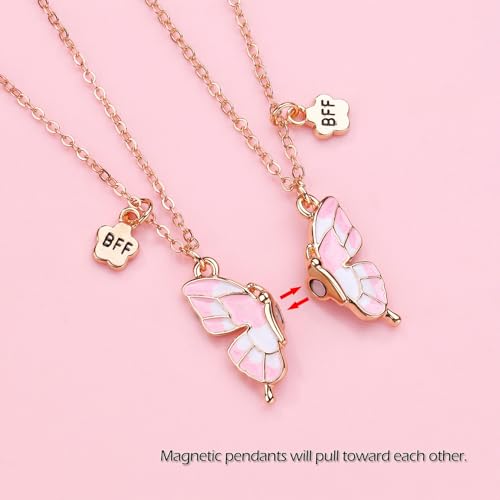 squishy 2Pcs Friendship Necklace, Friendship Gifts, Best Friend Necklace for Girls, Meaningful Gift for Friendship Celebrations (2Pcs（Pink) - Image 3