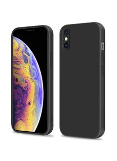 Compatible with apple iPhone Xs Max Full Coverage for Protective Case, Ultra Slim Soft Silicone Gel TPU Cover, Matte Surface Ultra-Thin Case, for iPhone iPhone Xs Max (Black)