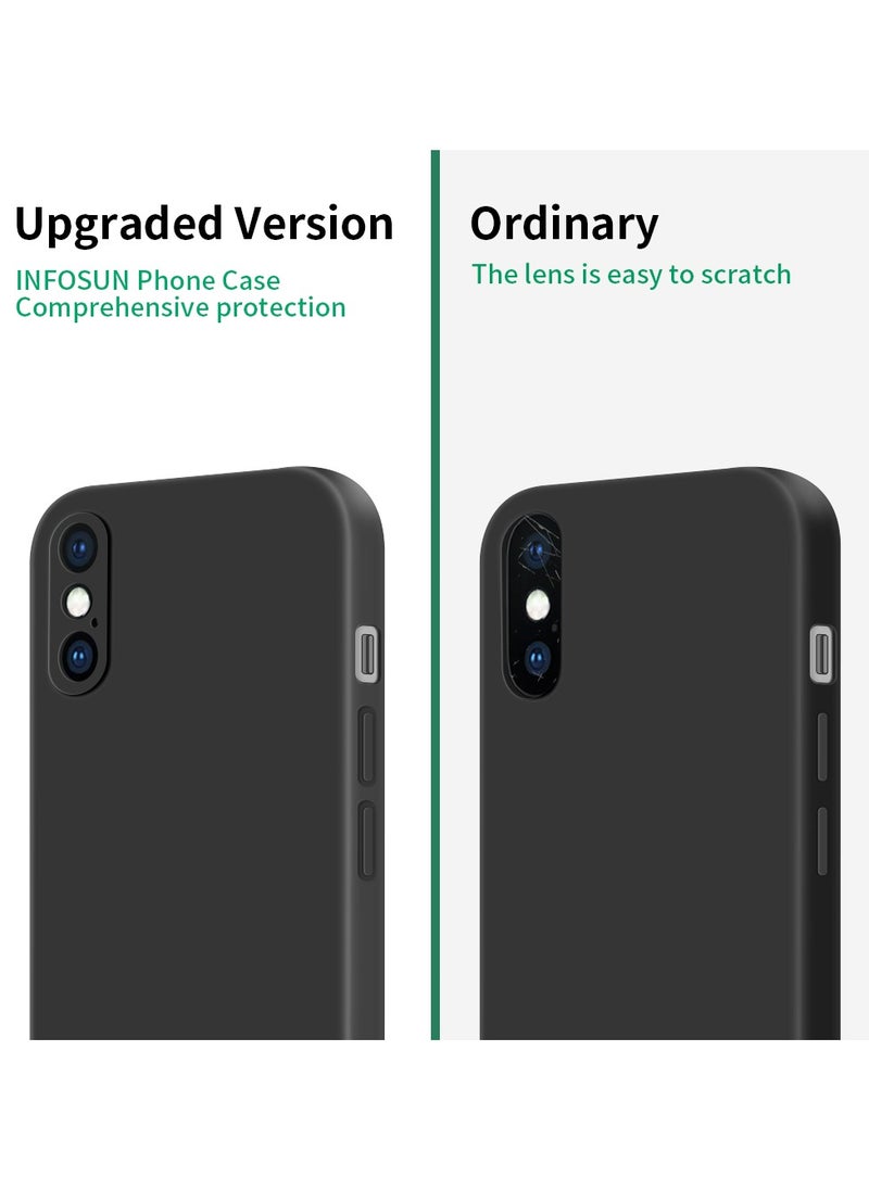 UCHUANG - Compatible with apple iPhone Xs Max Full Coverage for Protective Case, Ultra Slim Soft Silicone Gel TPU Cover, Matte Surface Ultra-Thin Case, for iPhone iPhone Xs Max (Black) - Image 1