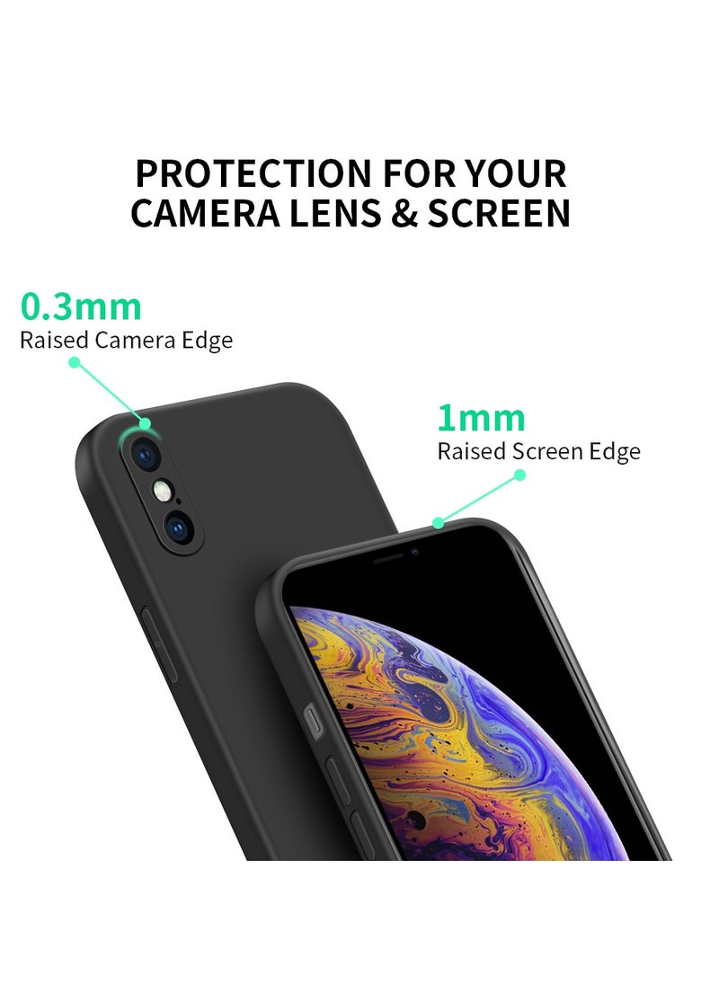 UCHUANG - Compatible with apple iPhone Xs Max Full Coverage for Protective Case, Ultra Slim Soft Silicone Gel TPU Cover, Matte Surface Ultra-Thin Case, for iPhone iPhone Xs Max (Black) - Image 1