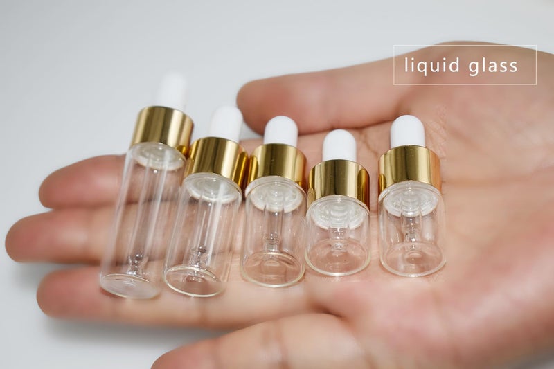 Hustar Small Dropper Bottle, 1ml+2ml+3ml+4ml+5ml 10Pcs Mini Glass Sample Dropper Bottles for Travel Liquids tiny - Image 5