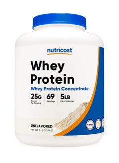 Whey Protein Concentrate, 25 G Protein Per Serving | 69 SERVINGS | 5 LB Per Container - Unflavored Net Wt.5 LB ( 2268 G )