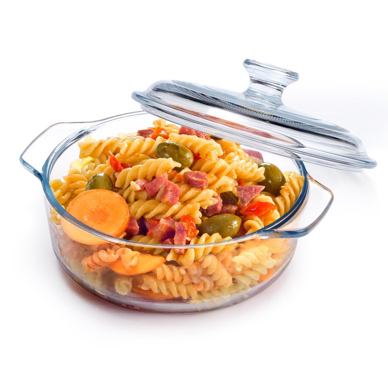 NUTRIUPS Mini Glass Casserole Dish with Lid Oven Safe Round Casserole Dish 6 Glass Baking Dish With Lid 25oz