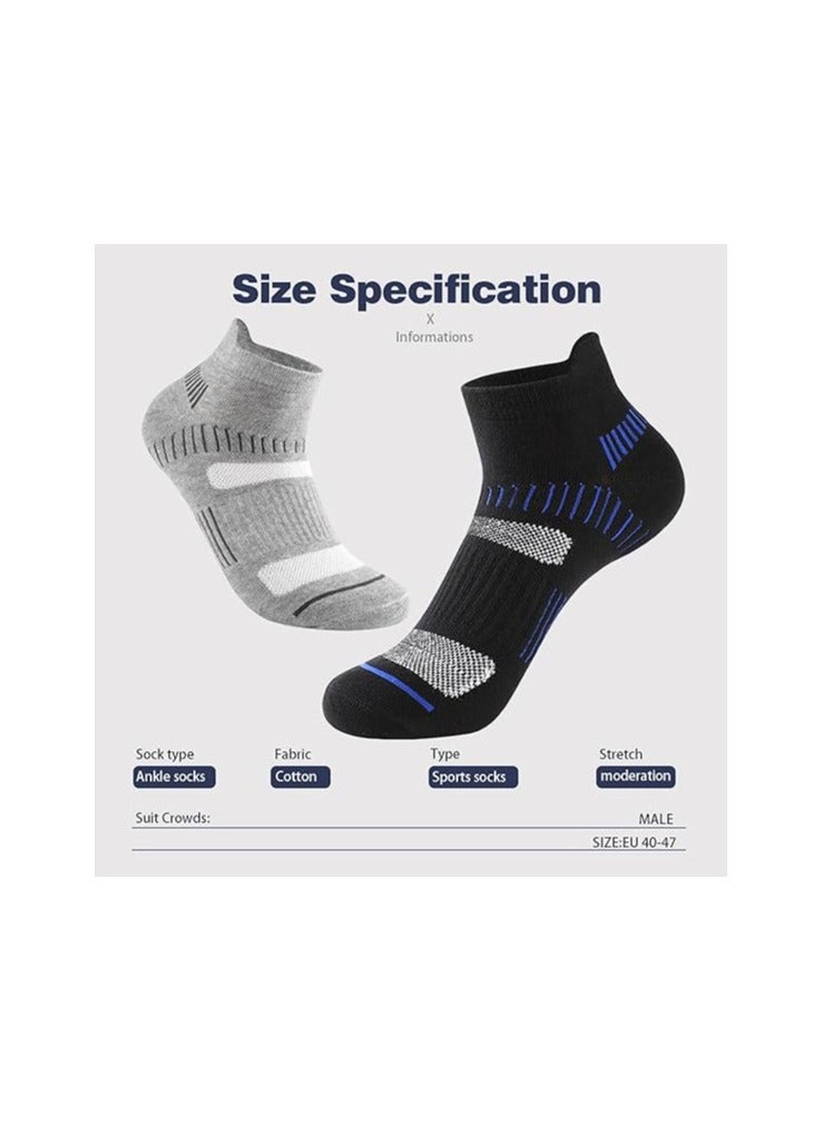 VIUAUAX Men's Athletic Socks, 5-Pack – Low-Cut, Sweat-Wicking, Anti-Odor for All Seasons - Image 2