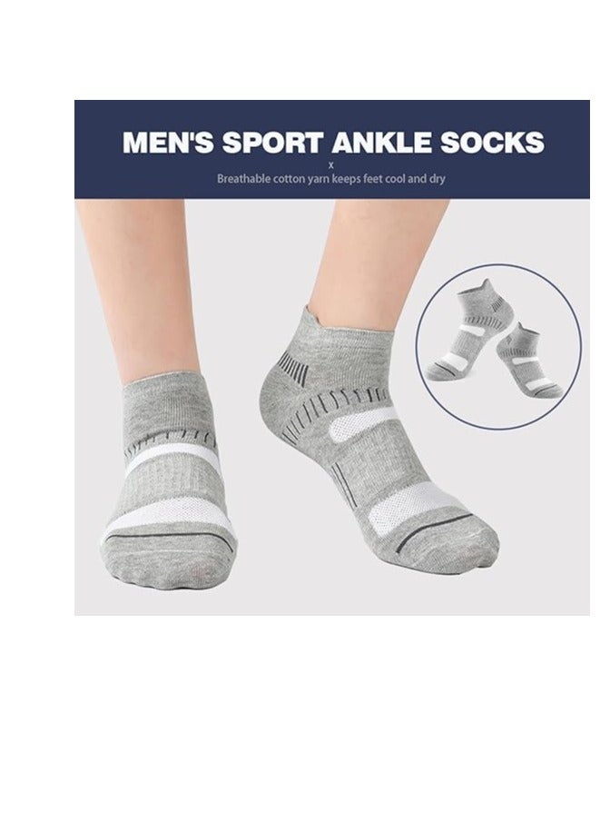 VIUAUAX Men's Athletic Socks, 5-Pack – Low-Cut, Sweat-Wicking, Anti-Odor for All Seasons - Image 4