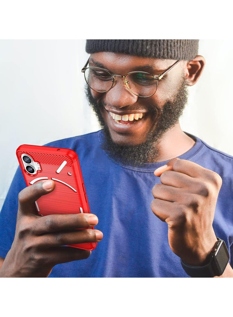 GOLDEN MASK For Nothing Phone 1 Ultra Slim Shock Absorption Soft TPU - (Red) - Image 4