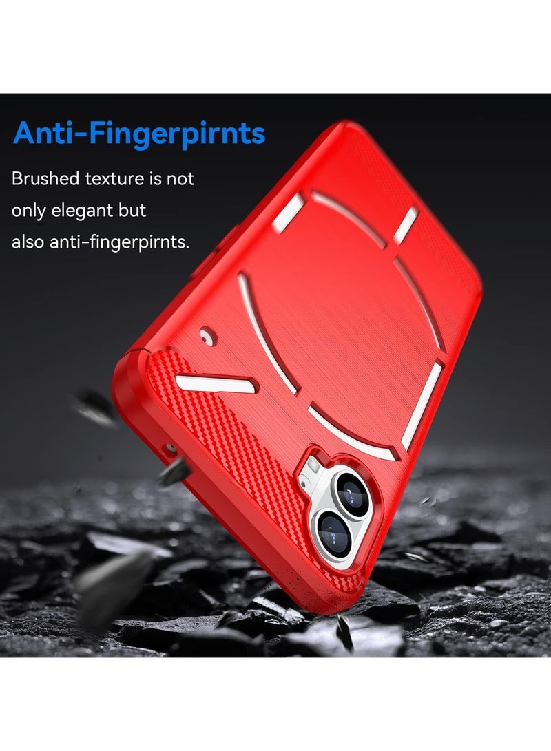 GOLDEN MASK For Nothing Phone 1 Ultra Slim Shock Absorption Soft TPU - (Red) - Image 3